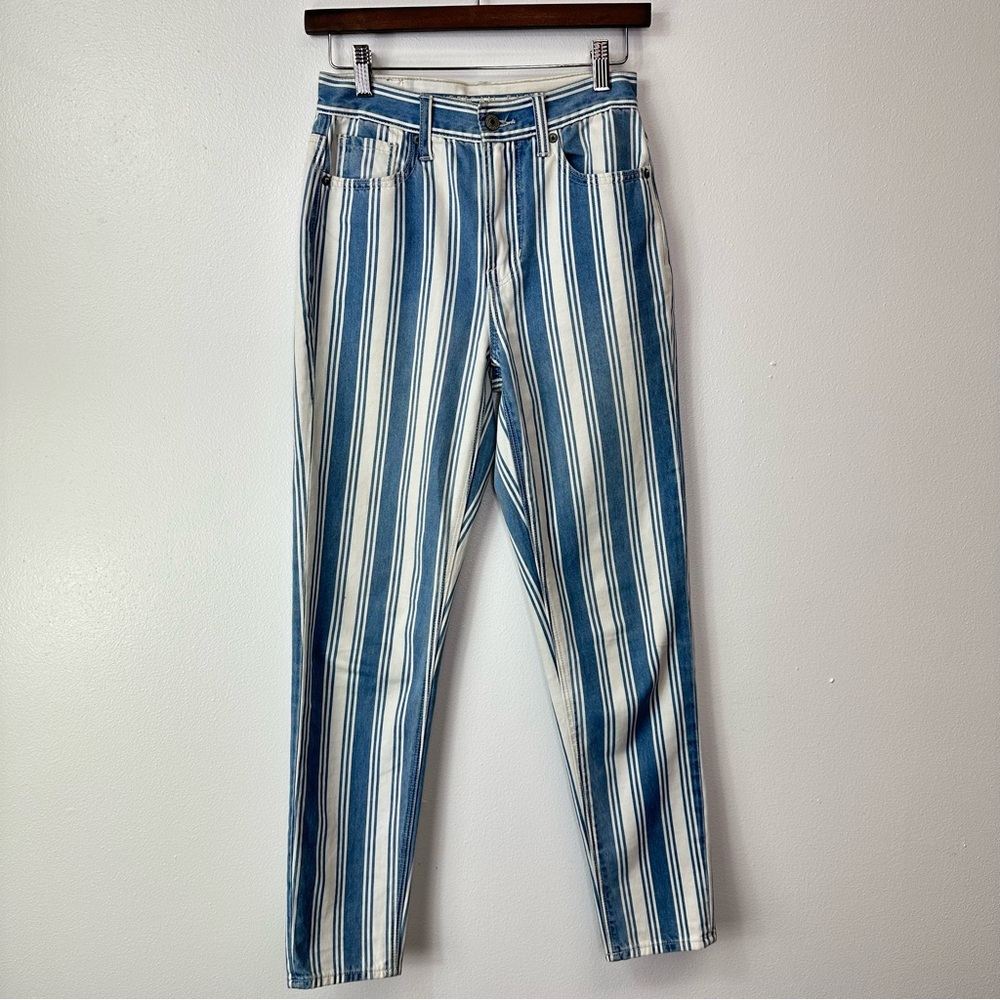 American Eagle Conductor Stripe Mom Jeans Size 00R